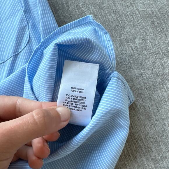 Aritzia Blue Striped Polo Top - Picture 4 of 5